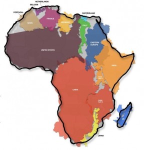 Africa real size